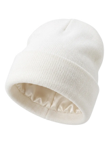 White Silk Beanie WhoKnows